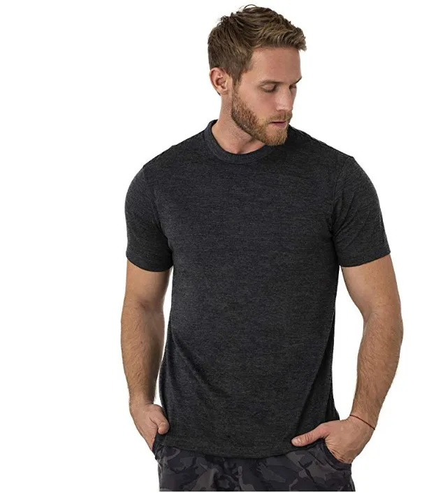 100% Merino Wool T Shirt Men Merino Wool T Shirt Base Layer Merino Wool Shirt Soft Wicking Breathable Anti-Odor No-itch USA Size - Image 2