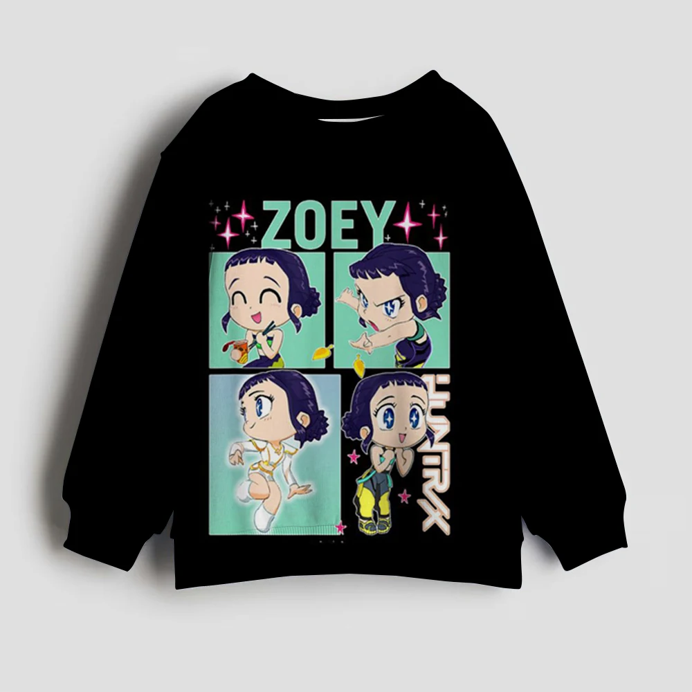 90s Y2k Huntrix Hoodie Manga Kids Kpop Demon Hunters Movie Fans Gift Children's Sweatshirt Cute Tiger Hoody for Boys Girls - Image 3