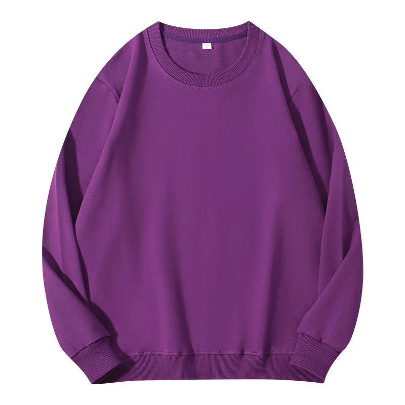 Autumn O-Neck Cotton Women's Sweatshirt Hoodies Basic Loose Casual Women Pullover Solid Sweatshirt Ladies Tops Factory Wholesale - Image 4