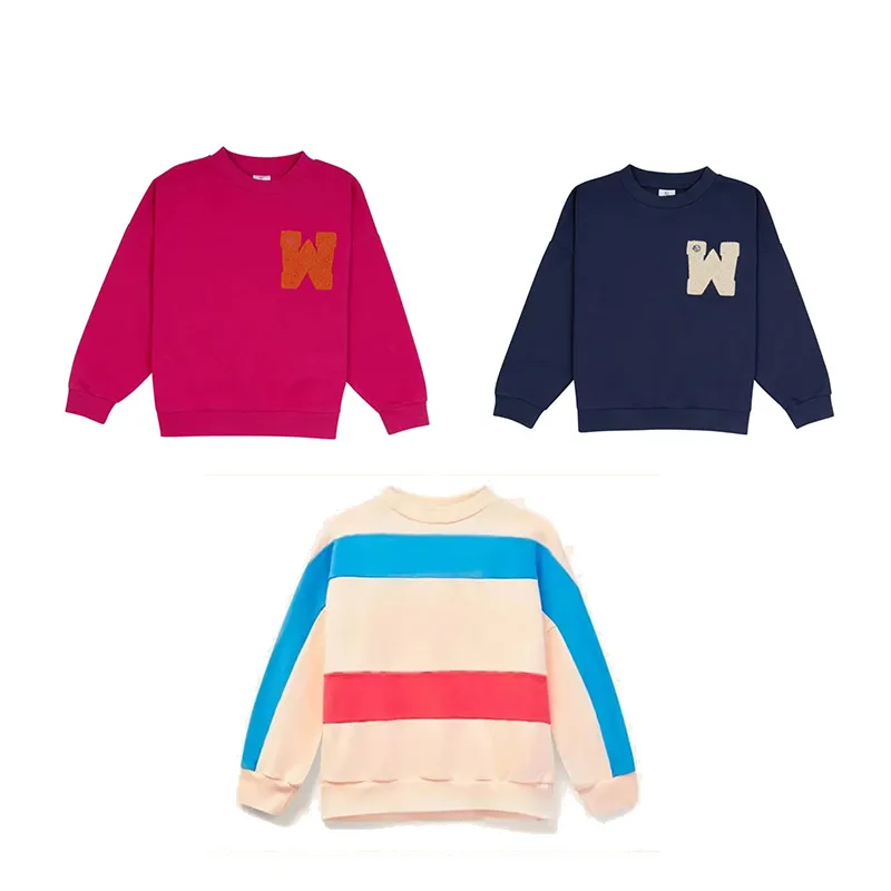 2025 SS New kids Sweatshirts For Boys Girls Cute Print Sweaters Child Cotton Outwear tops clothing