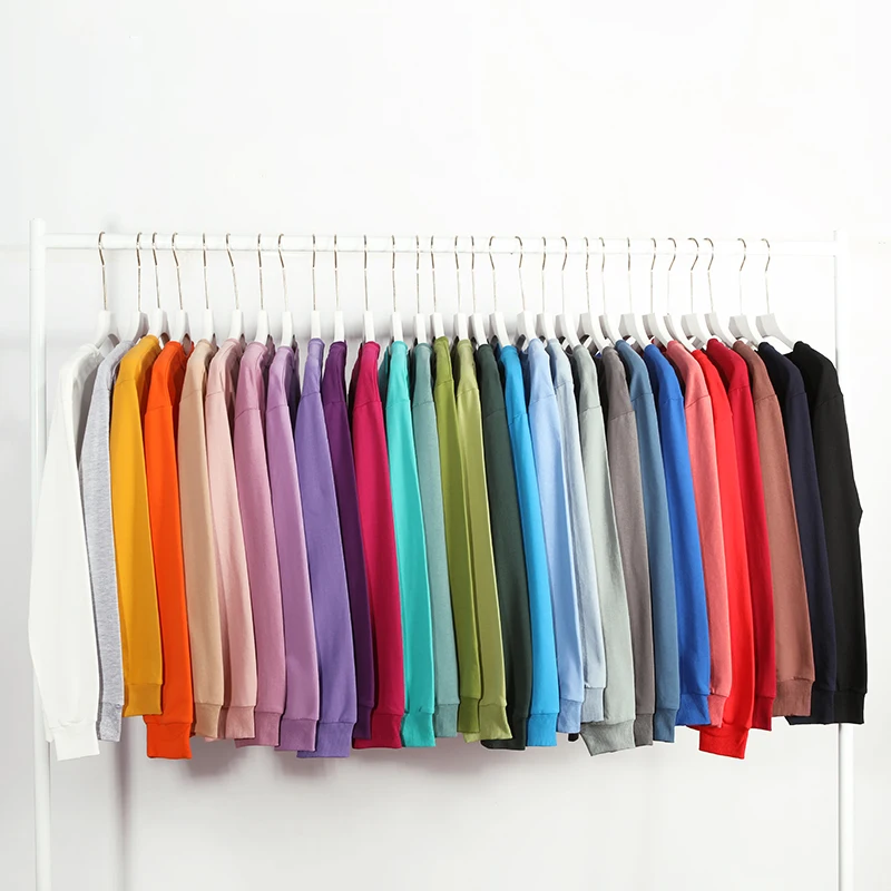 Autumn O-Neck Cotton Women's Sweatshirt Hoodies Basic Loose Casual Women Pullover Solid Sweatshirt Ladies Tops Factory Wholesale - Image 2