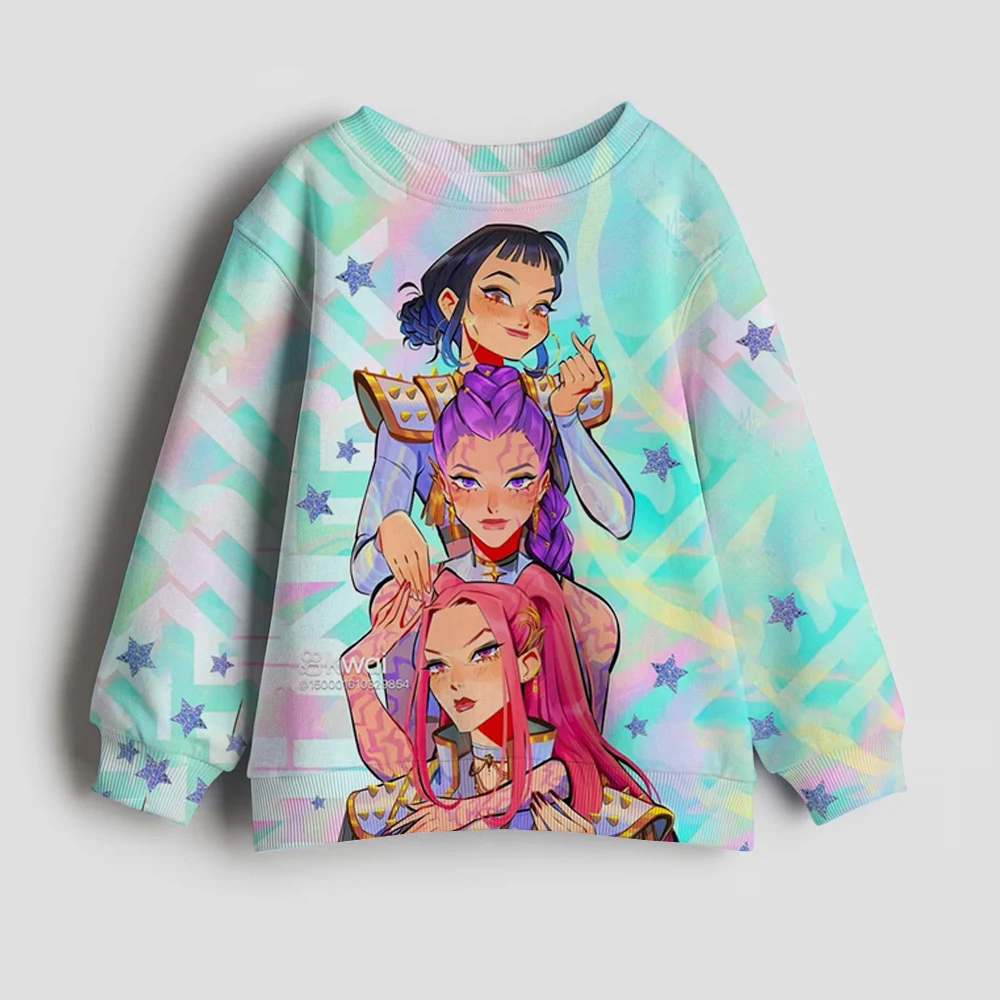 90s Y2k Huntrix Hoodie Manga Kids Kpop Demon Hunters Movie Fans Gift Children's Sweatshirt Cute Tiger Hoody for Boys Girls