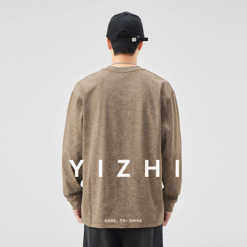 Men's Long Sleeve T-shirt Men's Autumn 2025 New Japanese Printed Round Neck Loose Fashion T-shirt Men's Pullover Sweatshirt - Image 2