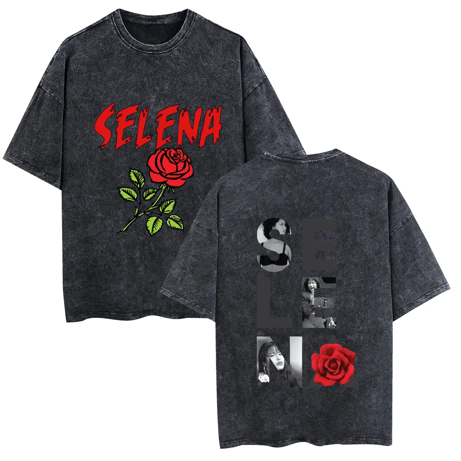 Singer Selena Quintanilla Cotton Washed T-Shirt Women Short Sleeve Tshirts Casual Unisex Crewneck Cool Tees Shirt - Image 3
