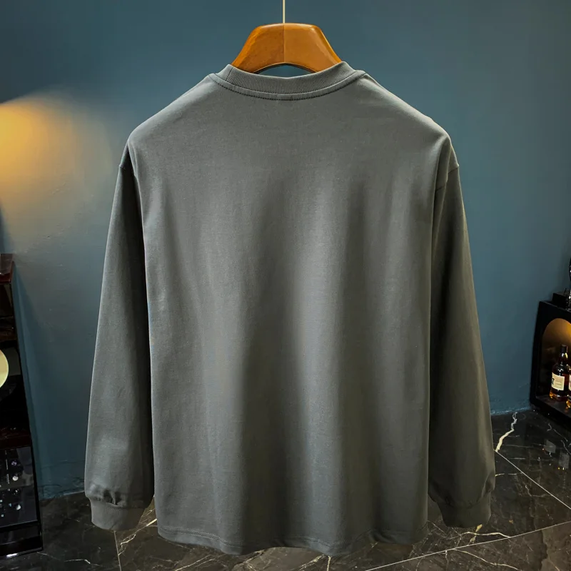 Loose long sleeved-shirt men's autumn new trend printed round neck casual sweatshirt - Image 4