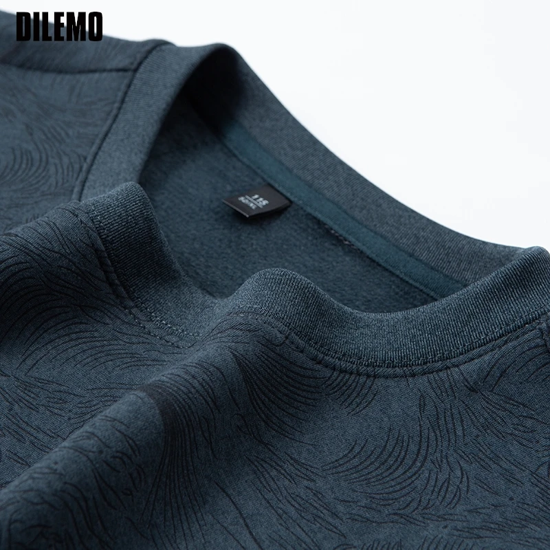 Top Grade Wool+Mulberry Silk New Brand Street Casual Fashion Crewneck Pullover Velvet Hoodies Sweatshirts Men's Clothing - Image 6