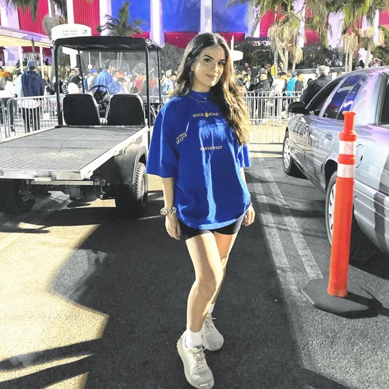 SAINT OF MICHAEL Fasion Best Quality Streetwear Tops KANYE WEST Jesus is King Oversized Loose Tee T shirt For Men - Image 3