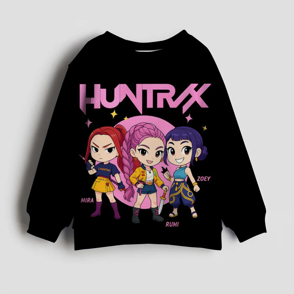 90s Y2k Huntrix Hoodie Manga Kids Kpop Demon Hunters Movie Fans Gift Children's Sweatshirt Cute Tiger Hoody for Boys Girls - Image 5